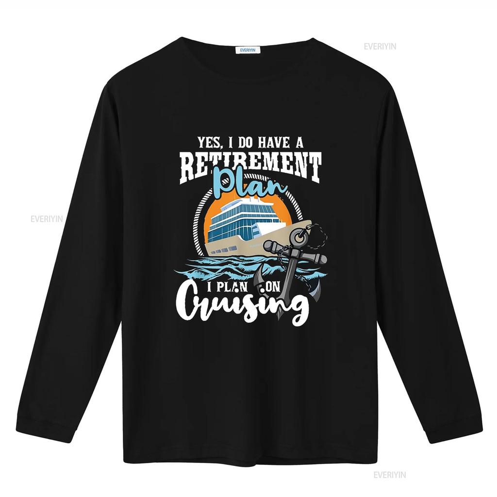 I Do Have A Retirement Plan Cruise Ship Cruising Cruiser T Shirt Black X Large vintage Washed Stretched graphic Versatile
