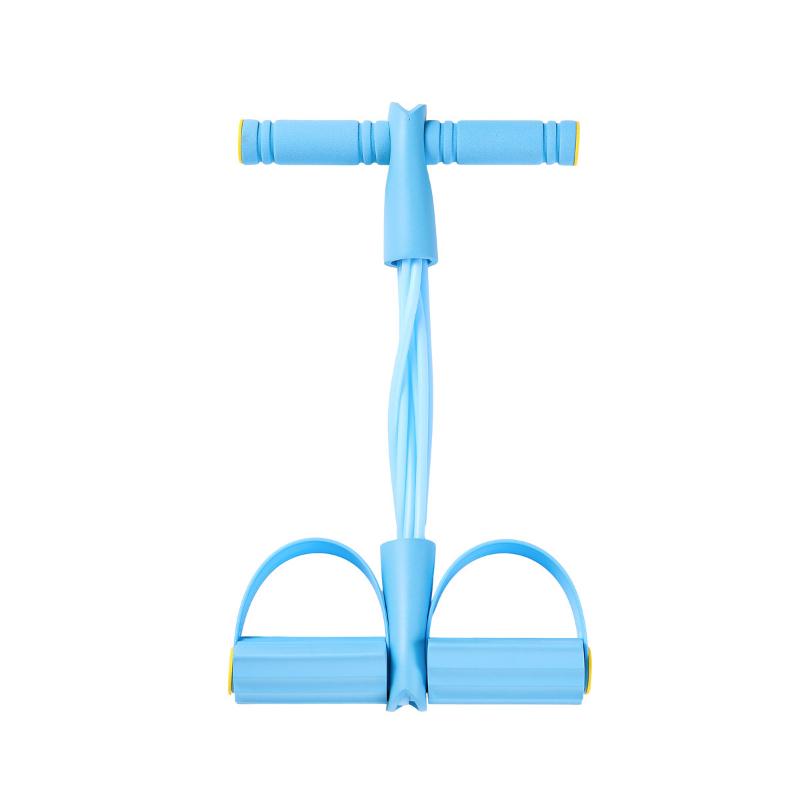 Four-Tube Pedal Tensioner Multi-Functional Household Fitness Equipment Yoga Abdominal Strengthening Elastic Band Tension Rope