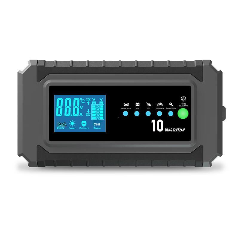 HOPECENT 12V/24V 10A Smart Car & Motorcycle Battery Charger CN plug (adapter included)