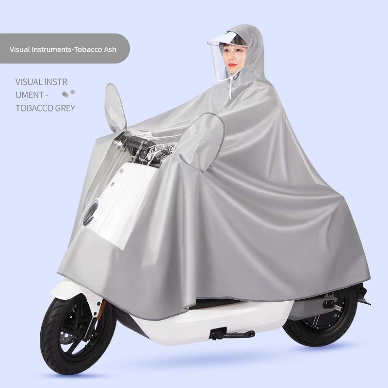 Electric Battery Motorcycle New Fashion Raincoat for Women, Single-Person Long Full-Body Rainproof Adult Riding Poncho