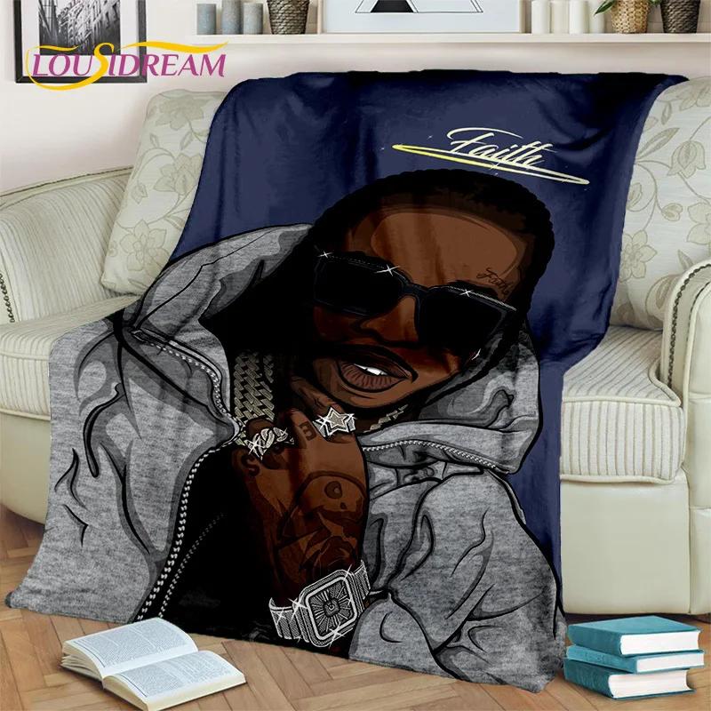 Hip Hop Rapper Art Legend Star 3D Blanket,Soft Throw Blanket for Home Bedroom Bed Sofa Picnic Travel Office Cover Blanket Kids