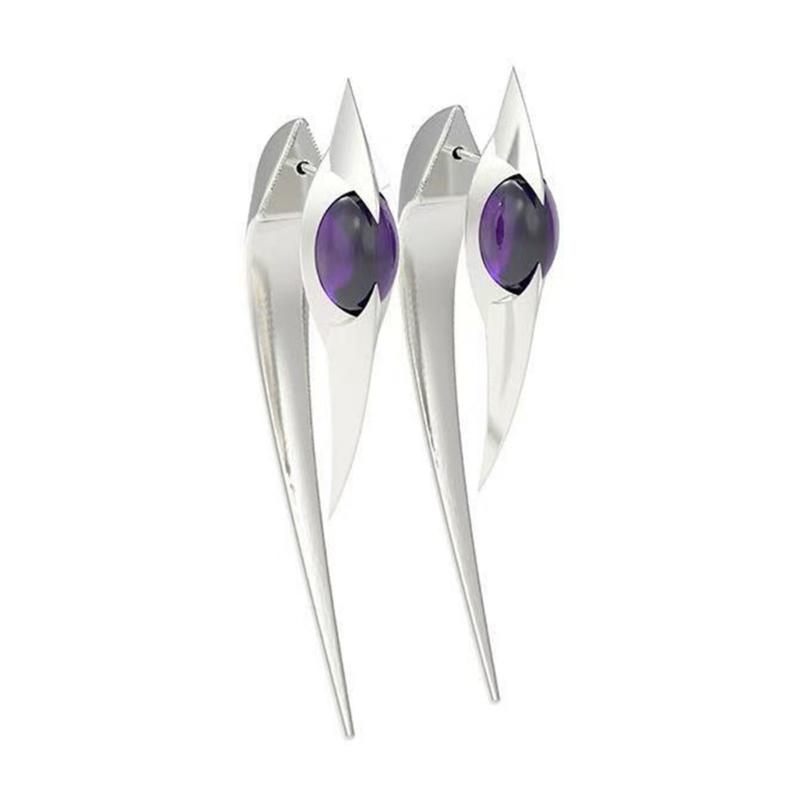 

Bold Punk Rock Inspired Spikes Studs Earrings Lightweight Alloy Metal Gothic Accessories For Music Festival Outfits