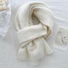 1116 Autumn and Winter New Solid Color Knitted Scarf Women's Daily Travel Temperament Versatile Scarf Winter Windproof and Cold