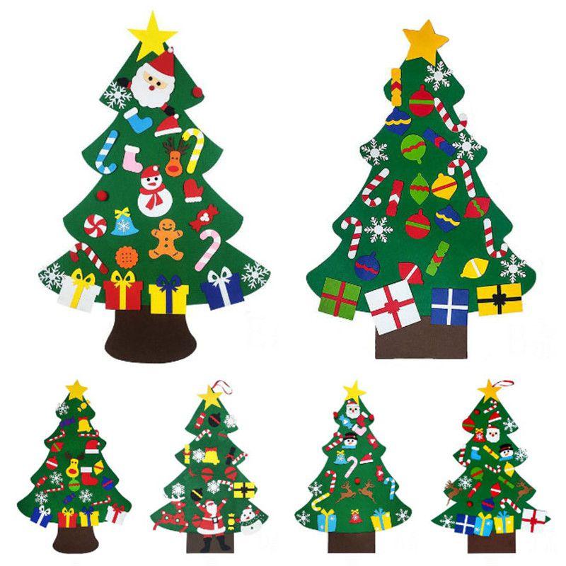 Bunte Kinder DIY Filz Weihnachtsbaumschmuck Perfekt für festliche Heimdekorationen