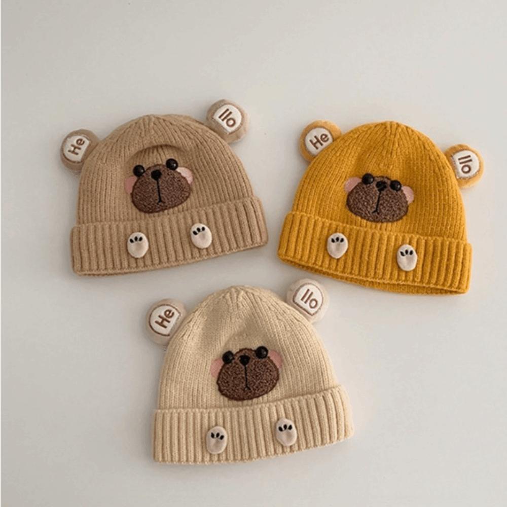Soft Knit Baby Hat Plush Knitted Hat Cute Pullover Hat Cold Weather