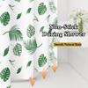 1Pc Green Tropical Leaf Popular Shower Curtain Waterproof Peva Botanical Bathroom Decor