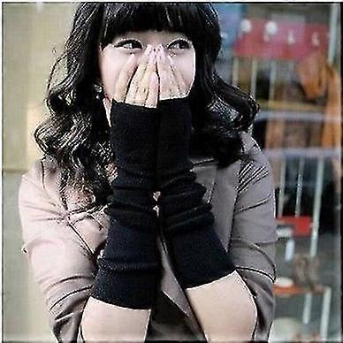 4 Pairs Cashmere Feel Wrist Fingerless Gloves Gloves