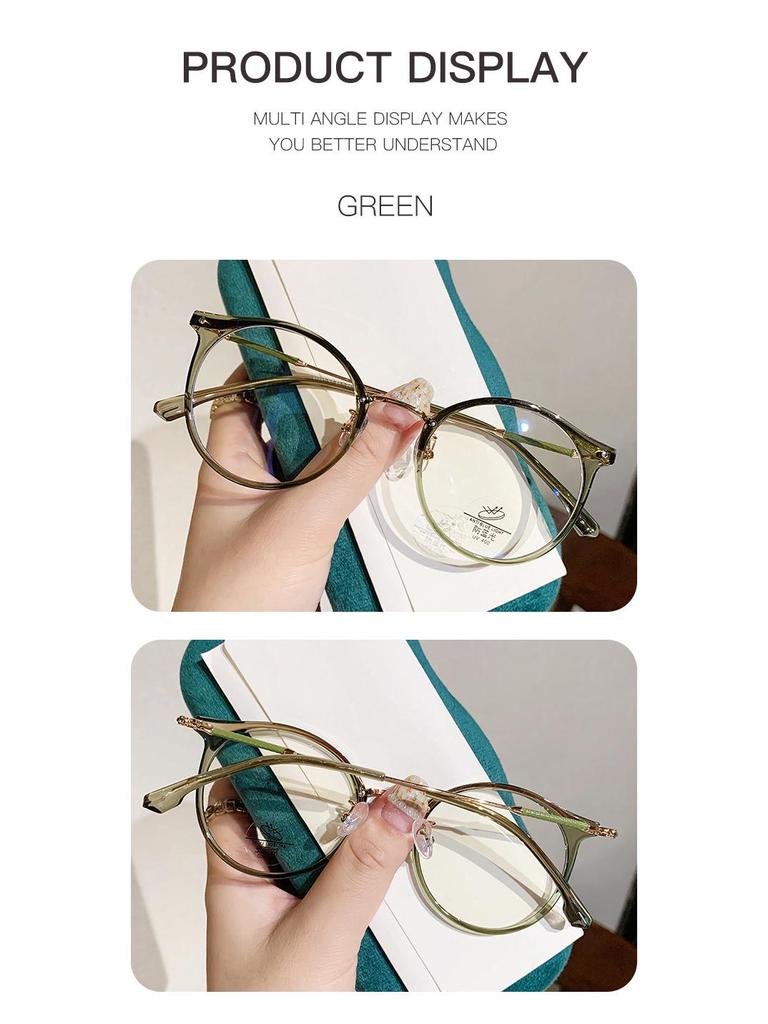 TR90 Women's Slimming Anti-Blue Light Glasses Frame, Prescription-Ready for Students