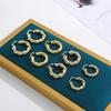 Fashion Statement Twisted Hoop Earrings for Women Retro Gold Color Big Circle Geometric Round Earring Simple Zircon Accessories