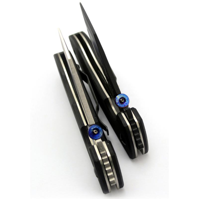 10pcs Brass / Titanium Alloy Knife Lockbar Stabilizer Thumb Push Screws For Rick Hinderer XM18 Strider SMF SNG ZT0620 ZT0562