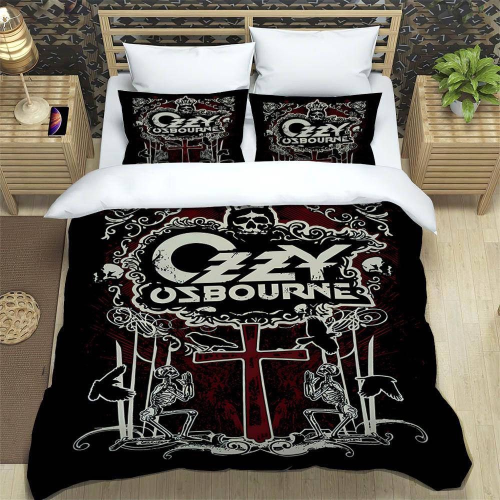 Set Biancheria da Letto Stampati Ozzy Osbourne squisito set di biancheria da letto copripiumino set piumone set biancheria da letto lusso regalo di compleanno