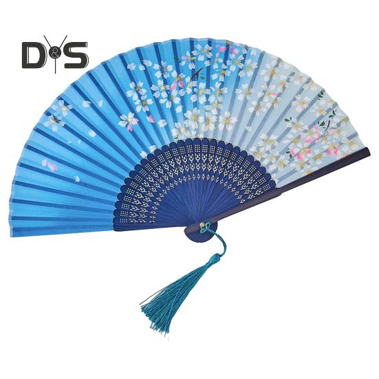 

Складной веер в китайском стиле с кисточками, портативный летний вентилятор для охлаждения, украшение для танцевального представления, реквизит для костюмов для вечеринок I