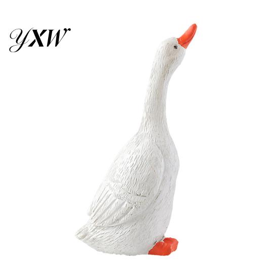 Realistic Goose Sculptures Ornament, Miniature Resin Figurine, Garden Statue Yard Figurines for Outdoor Micro Landscape Bonsai Patio Decor Weather