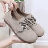 Shoes Women's Retro Niche Spring New Round Head Fashionable Versatile Simple Casual Polyurethane Non-slip and Wear-resistant Single Shoes