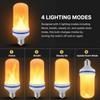 2 Pack 3W LED Flame Light Bulbs 4 Modes E26 Base Flickering Light Bulbs AC 85‑265V Upside Down Effect Fire Light Bulbs