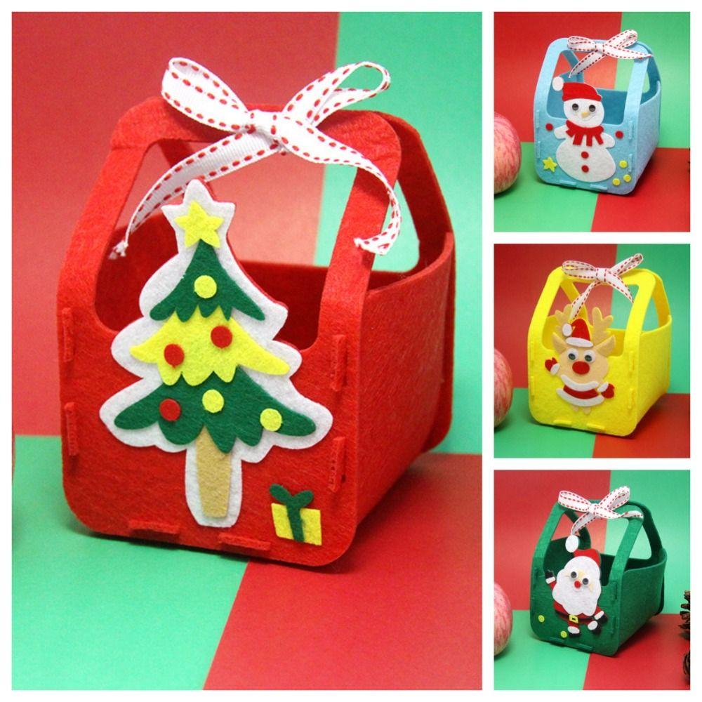 

Christmas Tree DIY Christmas Bag Toy Non-woven Fabric Portable Elk Handbag Xmas Gift