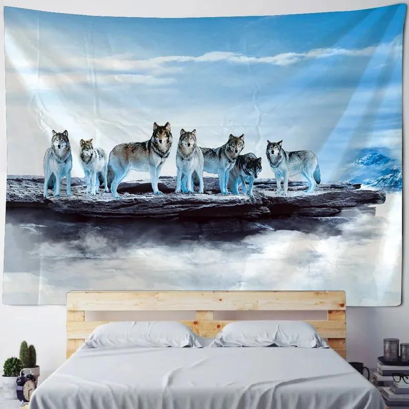 Jungle Wolves Tapestry Office Living Room Decor Home Wall Tapestry