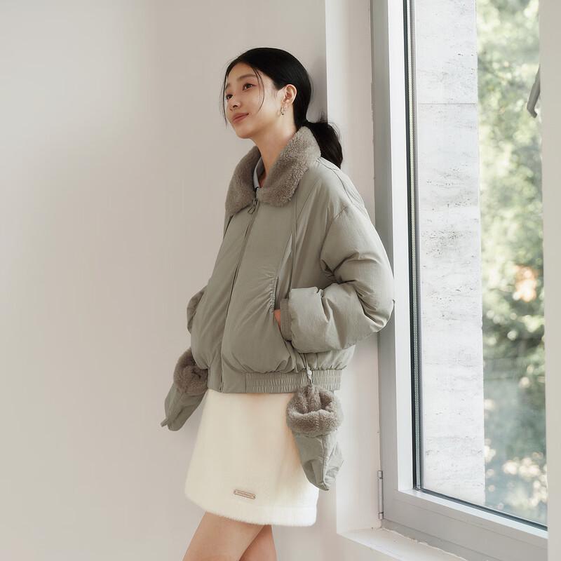 Semir Women's Retro Plush Lapel Padded Coat