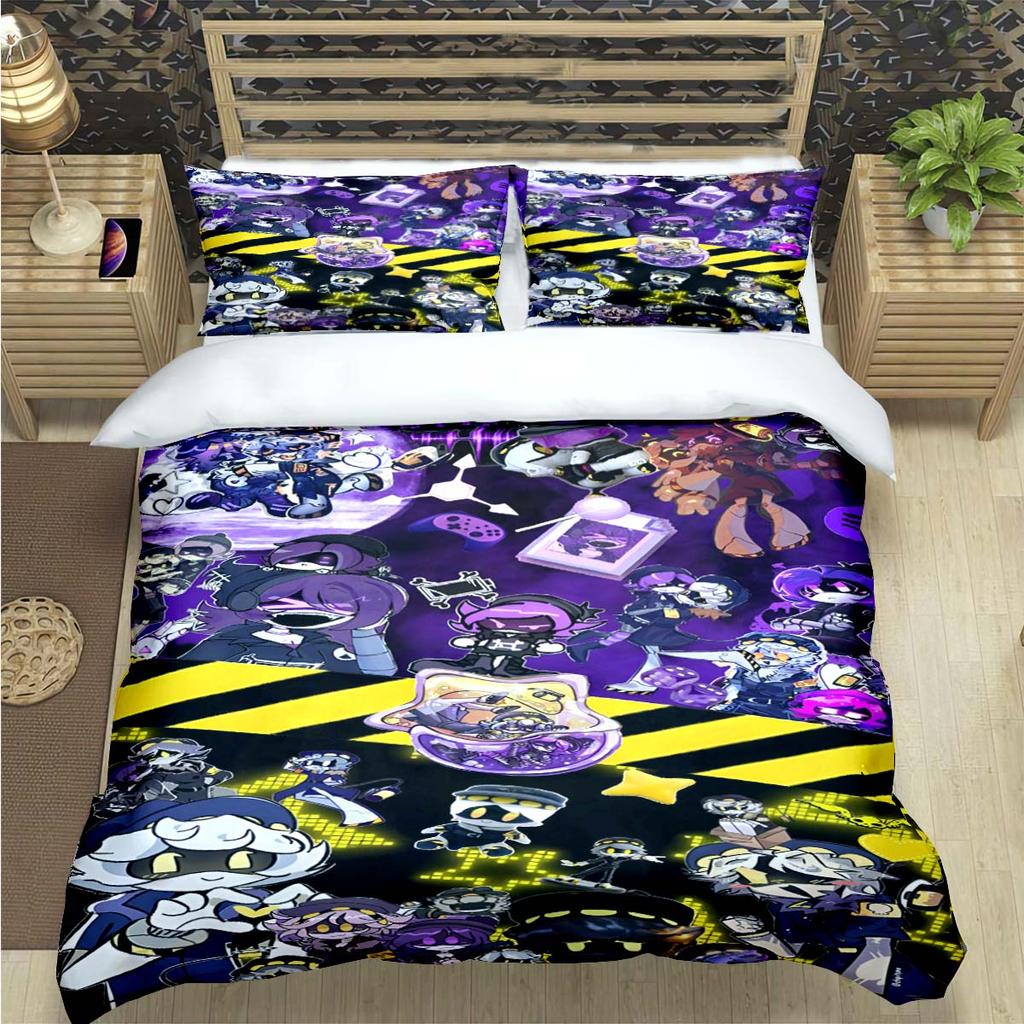 Comforter Fashion Cartoon Murder Drone Print Bedding Set Comforter Bed Youth Kids Girl Boys Luxury Birthday Gift