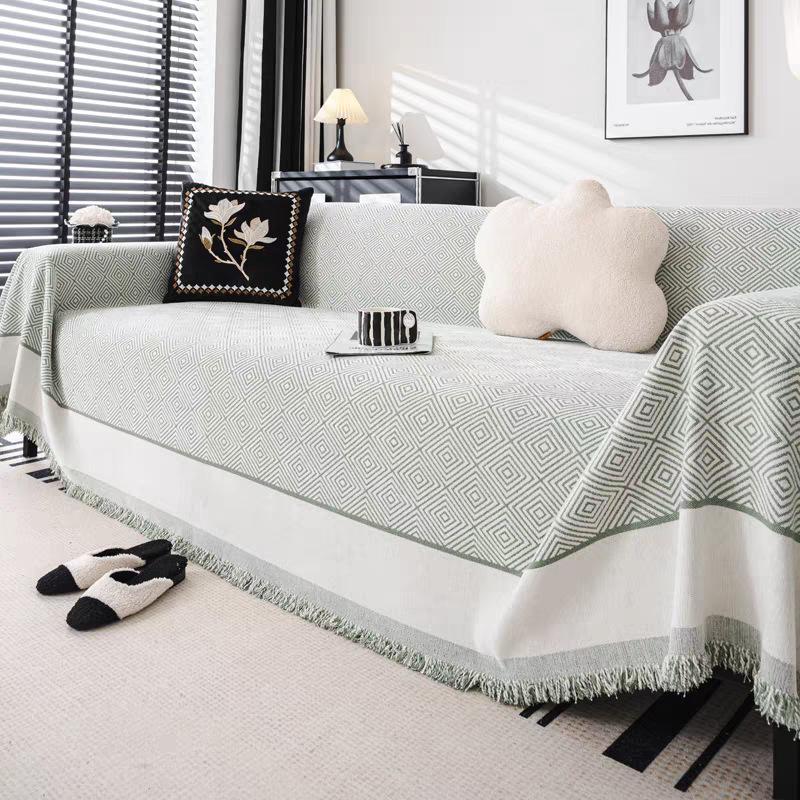 Einteiliges Vier-Jahreszeiten Universal Sofa Handtuch Überzug Tuch Neu Einfarbig Hochwertiges Sofakissen Vollbezug Universaldecke