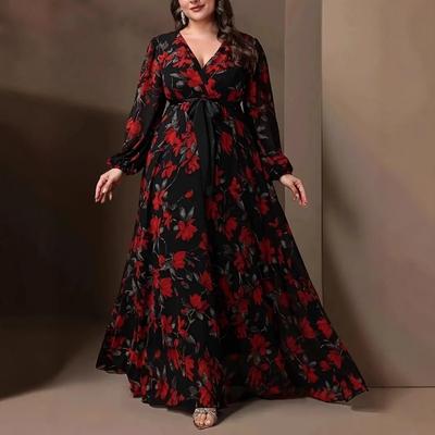 Women's Plus-size Dress Fashion Print Fat MM Dress