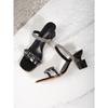 Summer, Plus Size, Square Toe, Rhinestone, High-heeled Slippers, New Styles, Irregular Heels, Sandals, Women's