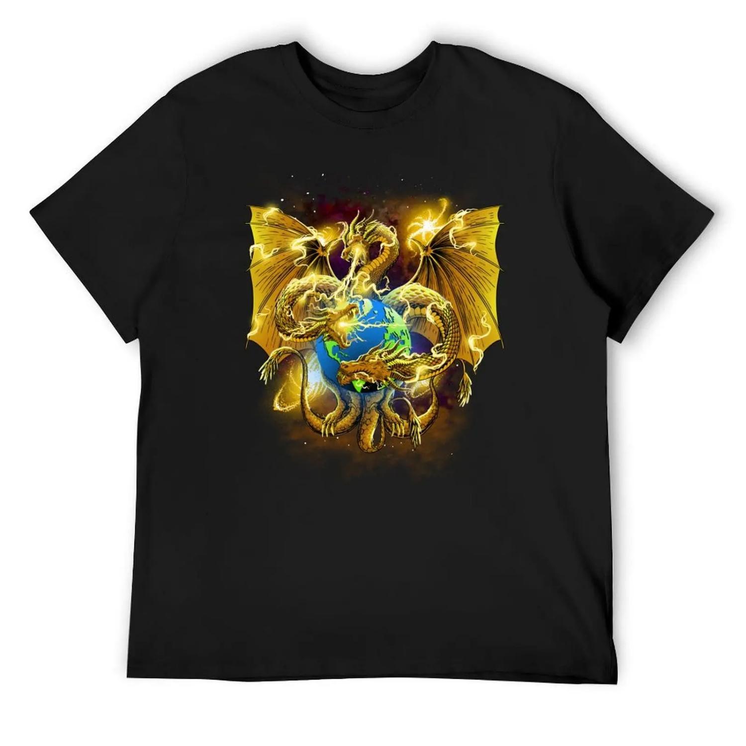 king ghidorah T-Shirt customizeds T-shirts man anime clothes new gifts and t-shirts black t-shirts for men S