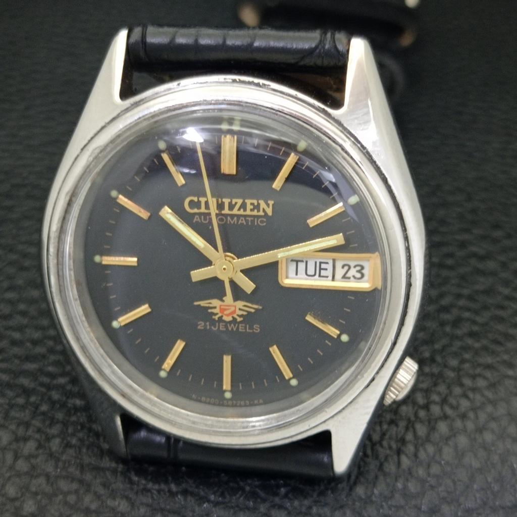 AUTOMATIC VINTAGE CITIZEN 8200 JAPAN MENS ORIGINAL DIAL WATCH A702160-5 R208-a702160