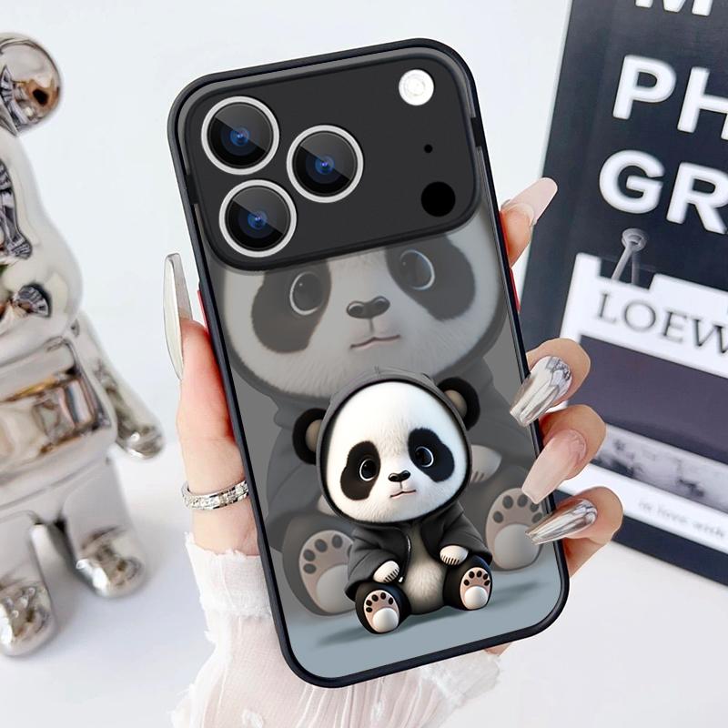 Magnetic For Magsafe Case For iPhone 17 Pro Max Lovely Cartoon Panda Cover For iPhone 16 Pro Max Funda iPhone 15 14 13 12 11 16E Air