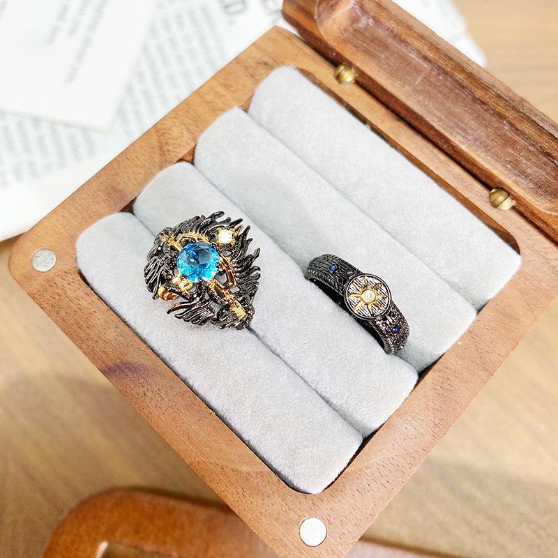 Vintage Halloween Spider Crow Open Ring - Trendy Punk Stacking Finger Ring for Women