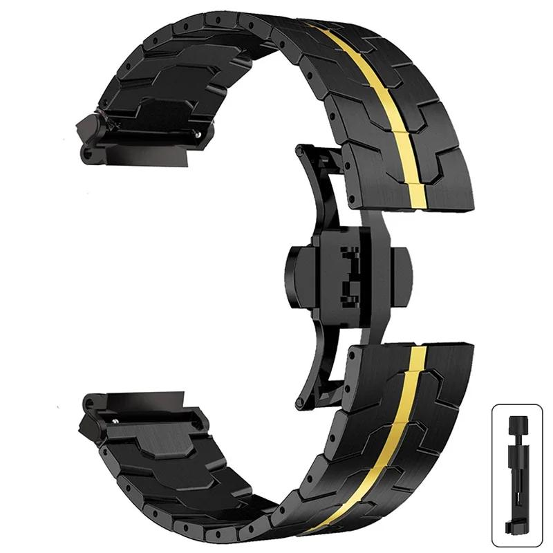 

Сталевий ремінець для Huami Amazfit T-rex 3/2 Trex Pro Металевий ремінець для годинника Amazfit T-Rex Ultra Метеликова застібка Аксесуари для смарт-годинника Amazfit T-Rex 3