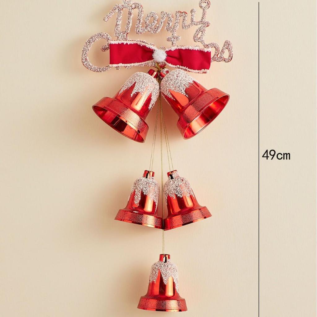 Champagne Gold Christmas Bell Sign Ornament for Tree