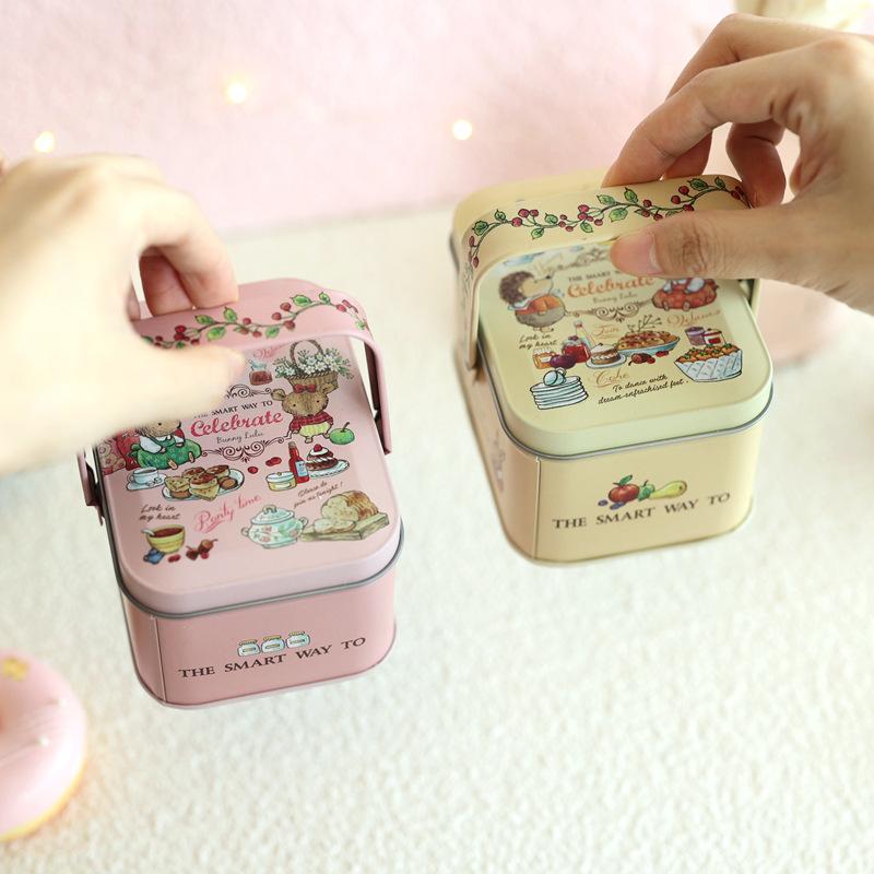 Blech Süßigkeitenbox Kindergeschenke Kleine Blechdose Keksbox Tragbare Kaninchen Geschenkbox für Geburtstag Hochzeit Party Dekoration