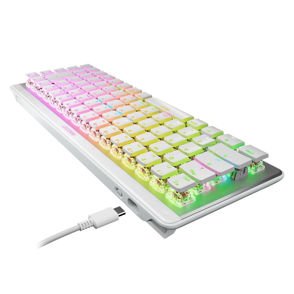 ROCCAT Vulcan II Mini Air Gaming Japanese Layout Mini Headlight Optical Linear Customizable Onboard Profile Japanese Keyboard, (JIS), Wireless,