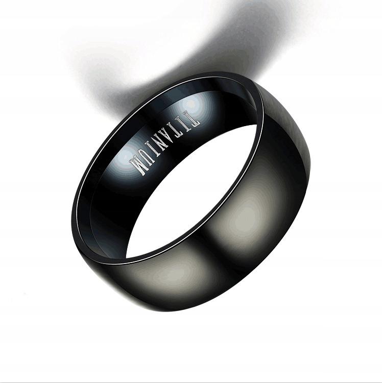 Wedding Ring Ring Black Titanium Steel Matt 161