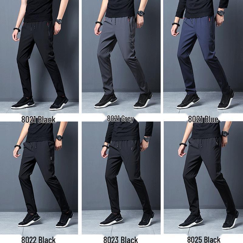 Korean Style Mens Slim Fit Black Joggers - Spring/Autumn Trend