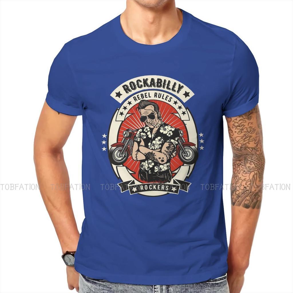 ZX Rockabilly Psychobilly Bikers Rock and Roll Vintage Rockers Essential T Shirt Classic Men Clothes Tops Cotton Crewneck T Shirt