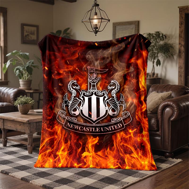 Coperta in Flanella con Stampa del Newcastle United Calcio Morbida Calda Coperta da Divano Letto per Casa Ufficio Camera da Letto