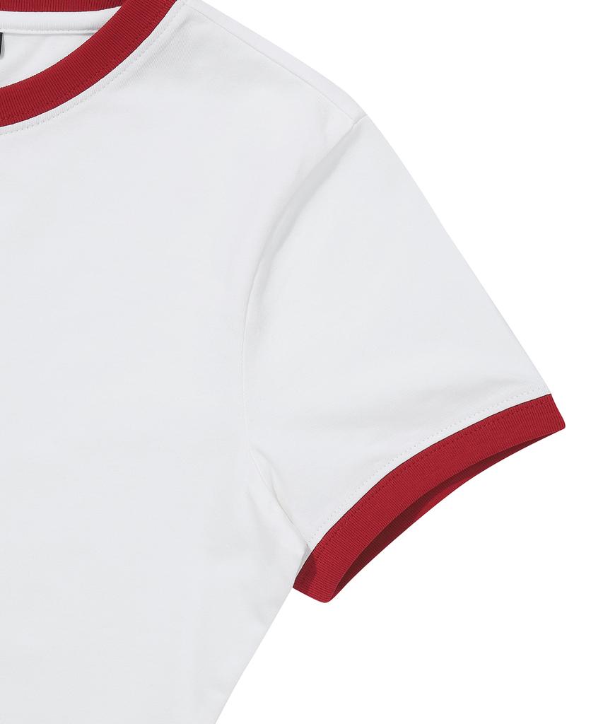 Syupeodeulai Women'S Core Ringer T-Shirt White Sdfiscq90Wht