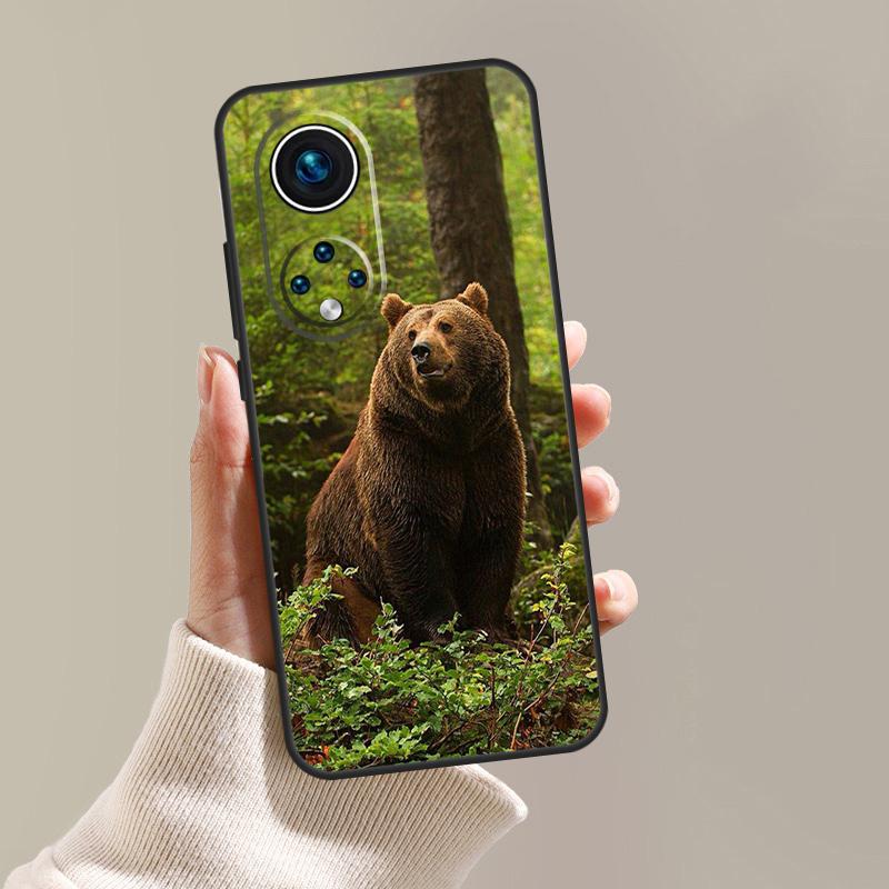 Grizzly Bear Case For Honor Magic 5 Pro 10 50 70 90 Lite X7 X8 X9 X6a X7a X8a X9a Magic 4 Lite Coque