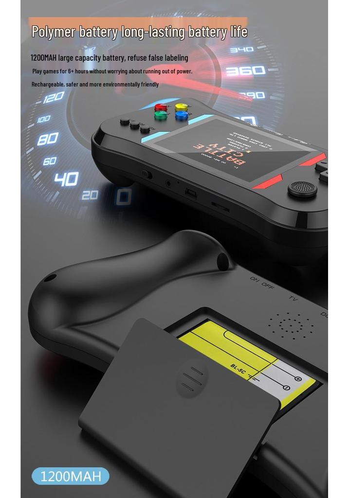 X7M Retro Handheld Game Console: Nostalgic Gaming, Large Screen, 500 Built-in Games, TV Connectivity, Two-Player Mode.
