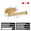 Stainless Steel Punch-Free Paper Towel & Toilet Paper Holder with Adhesive Backing for Bathroom or Kitchen Use.