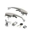 2 Stück silberne äußere Türgriffe links und rechts mit 2 Schlüsseln für VW Käfer VW Vocho 1973-2004 OEM 111837205J 1BM827503 1BM837205