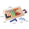 Educational Kids Wooden Brain Teaser Puzzle With Rainbow Bead Tracker For Gift