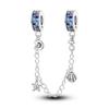 Nový 925 Sterling Silver Sparkling Pav éCrown O Tree Bezpečnostní řetízek Přívěsek Korálky Temperament Náramek Ženy Šperky Dárek