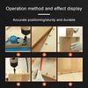 8pc Panel Furniture Positioning Woodworking Round Wooden Tenon Black Top DIY Silver Locator Wooden Pin Center Punch Tool Set