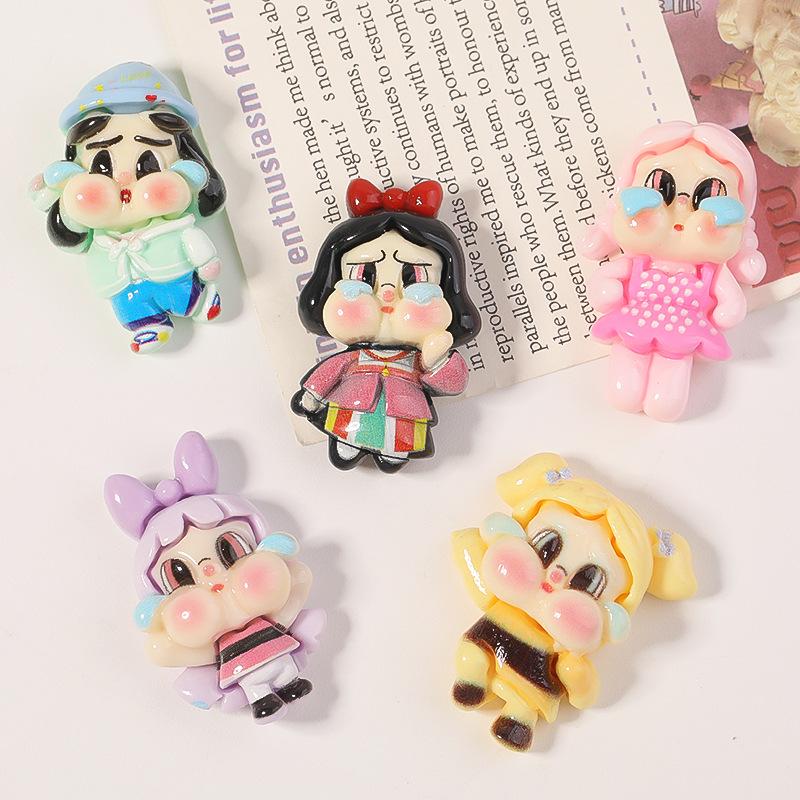 Crying Baby Resin Accessories: Cartoon Cream Glue Phone Case Patches, Kids' Hair Accessories, Fridge Magnets & Decoration Materials