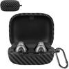 Silicone Protective Case for Anker P30i Headphones, Carbon Fiber Texture - Shockproof and Scratch Resistant, with Carabiner, Soft and Washable