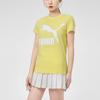 Puma Running Training Casual Sports Crew Neck Short Sleeve T-Shirt Women Tops Yellow 532282-38