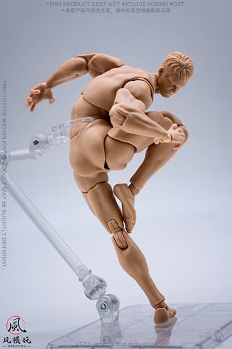 WIND TOYS 1/12 Scale PVC & POM Super Articulated Figure, Male Body, Normal
